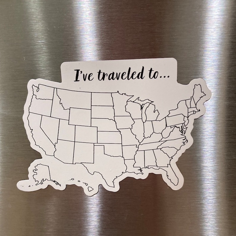 LARGE USA Map Magnet, RV Magnet Map, Places I've Been Map, Rv State Map ...