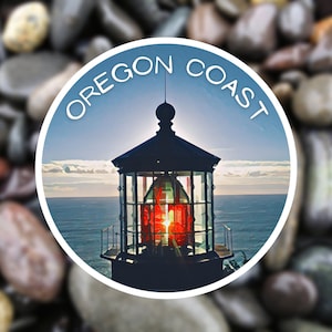 Oregon Coast Sticker, Lighthouse Art, PNW Sticker, Waterproof Stickers, Travel Sticker, Travel Souvenir