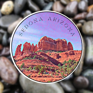 Sedona Sticker, Arizona Sticker, Laptop Sticker, Waterproof Sticker for Outdoors, Travel Sticker