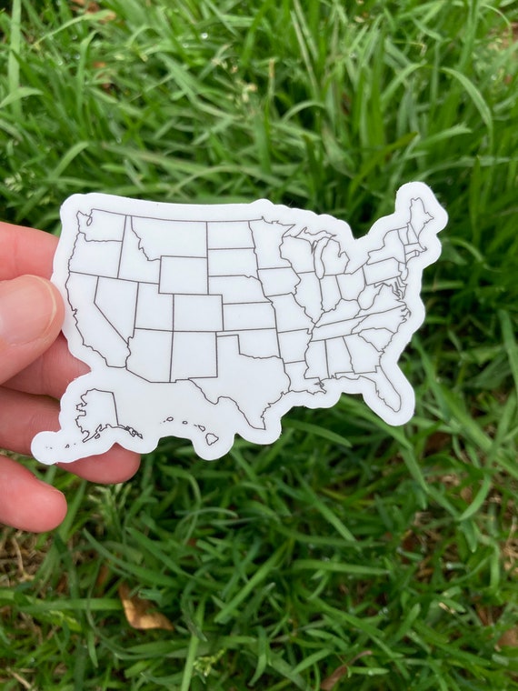 State Stickers, Travel Stickers, US Map Sticker, Where I've Been Sticker, 50 States Sticker
