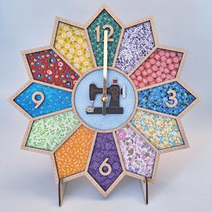 Dresden Plate Quilt Wall Clock