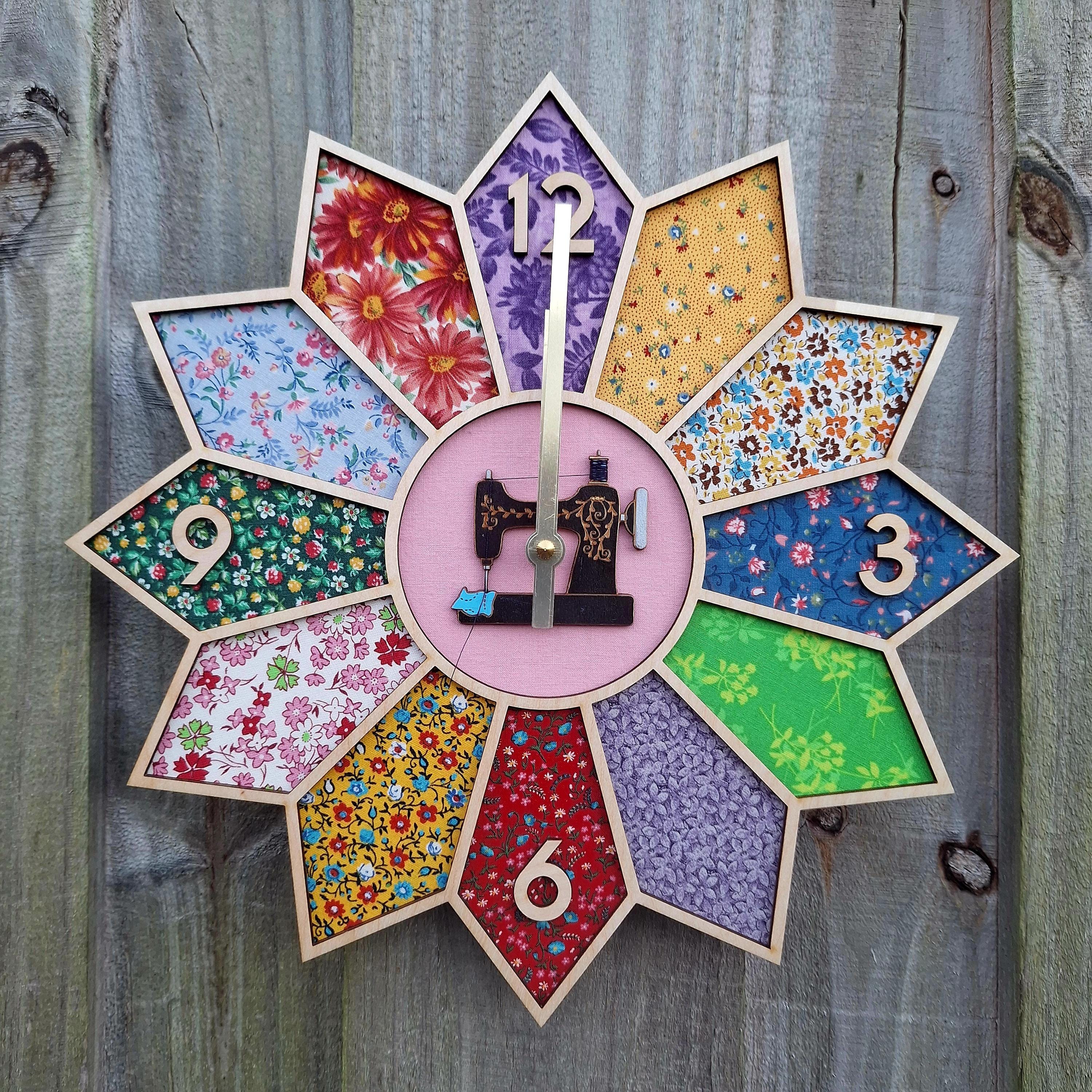 Dresden Plate Quilt Wall Clock