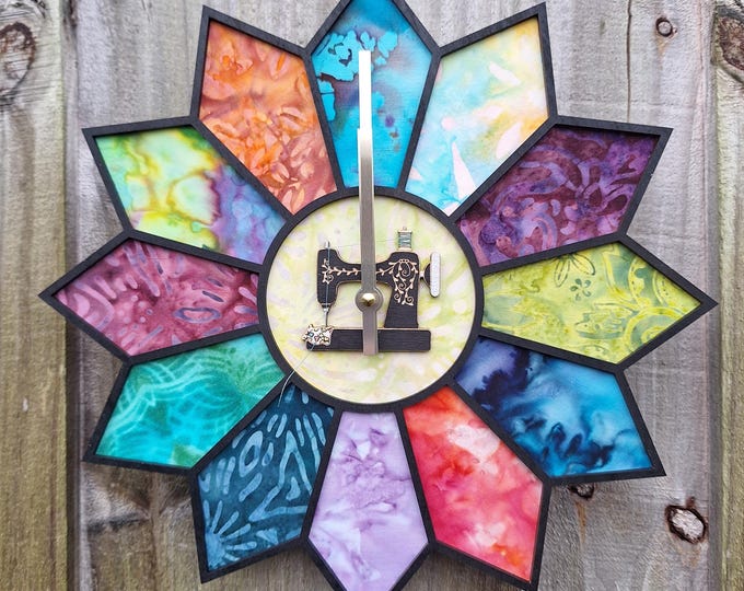 Dresden Plate Batik Quilt Wall Clock - Etsy
