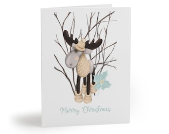 Merry Christmas Moose Greeting cards (8, 16, and 24 pcs)