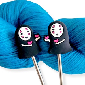 Non-Faced Spirit Knitting Needle Point Protectors Needle Holder(Set of 2) Random Color