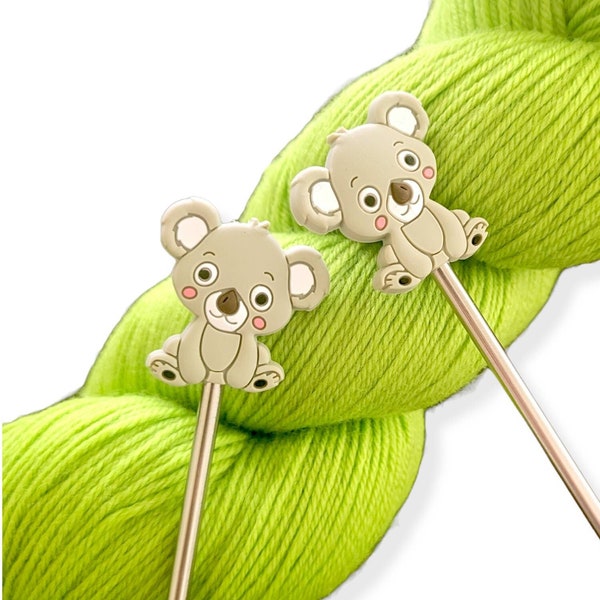 Koala Knitting Needle Point Protectors Needle Holder(Set of 2) Random Color