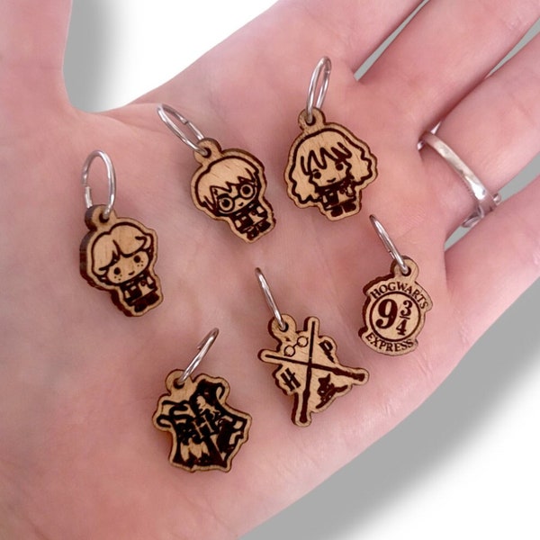 Wizards Knitting Stitch Markers Set (6 pieces)