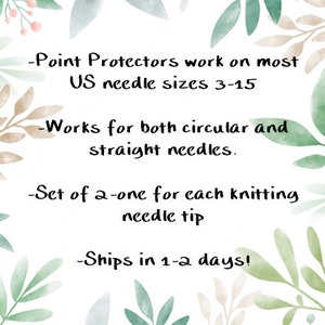 Kawaii Fox Knitting Needle Point Protectors Needle HolderSet of 2 image 2