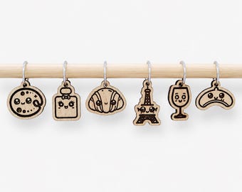Travel Series: France Knitting Stitch Markers Set (6 pieces)
