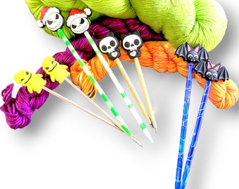 Halloween BUNDLE Knitting Needle Point Protectors Needle Holder(Set of 4 styles)