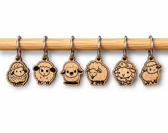Sheep Knitting Stitch Markers Set (6 pieces)