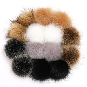 Fluffy Pom Pom 3 inches diameter Your choice of Color Neutrals