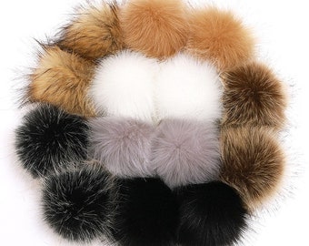 Fluffy Pom Pom 3 inches diameter Your choice of Color Neutrals
