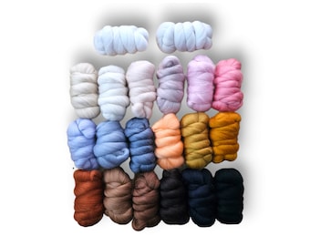 23 micron Merino Wool Top 17.6 ounce set Animal Kingdom Collection
