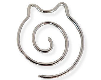 Spiral Cat Knitting Cable Needle Stainless Steel