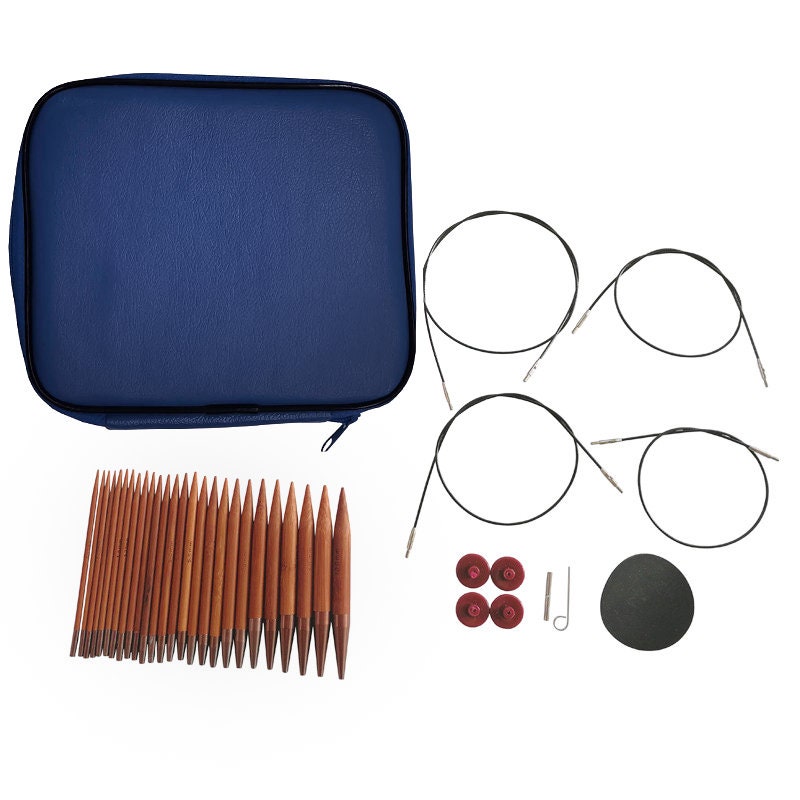 Interchangeable Knitting Needle Set Metal, Includes 13 Circular