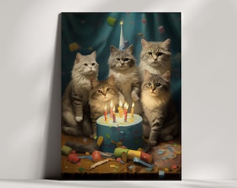 Funny & Unique Cat Birthday and Greetings Card