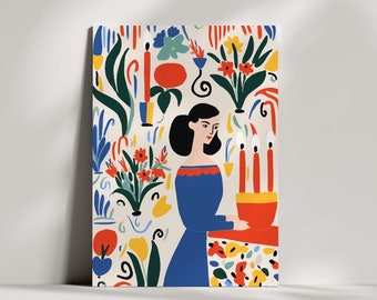 Henri Matisse Style Grüße und Geburtstagskarte