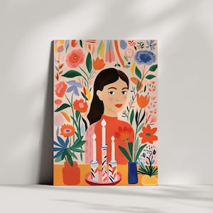 Biglietto di auguri e compleanno unico in stile Henri Matisse