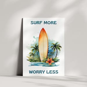 Surf meer, maak je minder zorgen - Groeten en verjaardagskaart