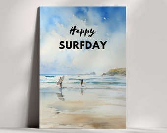 Happy Surfday - Surfing Birthday & Greetings Card