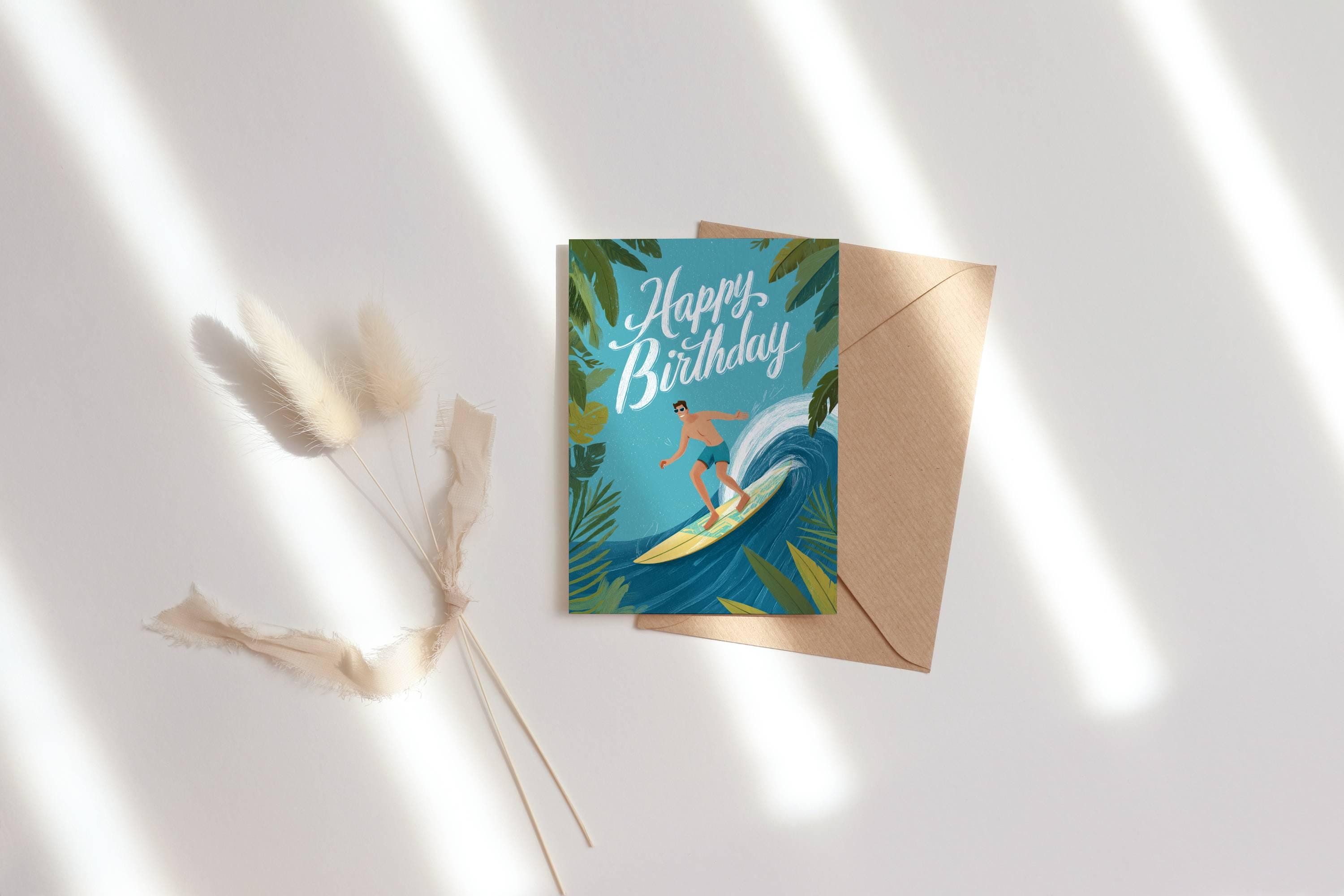 Lot De 68 Assiettes Et Serviettes Surf - Décoration Anniversaire Thème Plage, Planche De Surf Et Océan