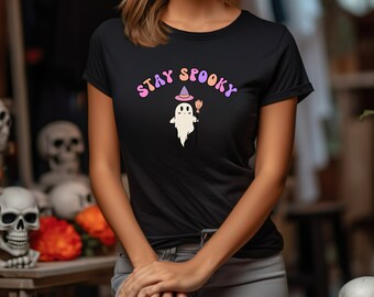 Spökskjorta, spökskjorta, läskig, Halloween-t-shirt, söt skjorta, Halloween-present, Halloween, unisex grafisk t-shirt, groovy Halloween