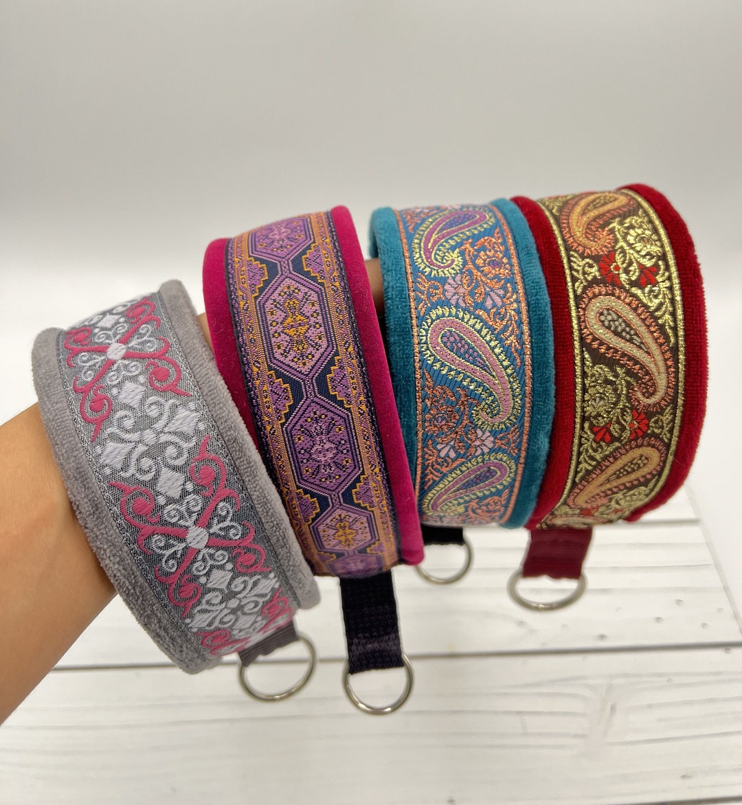 Velvet Martingale Dog Collar. Handmade Ecofriendly Dog Collar Etsy