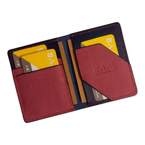 Cartera de cuero para tarjetas, cartera minimalista, cartera de cuero fina, cartera para tarjetas de crédito, tarjetero de cuero, tarjetero de crédito