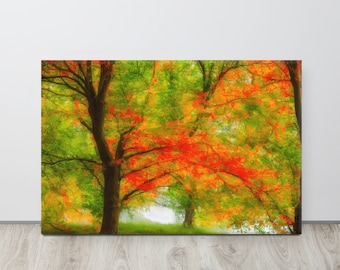 Autumn Forest Autumn Wall Art Forest Canvas Trees Canvas Print Autumn Decor Landscape Canvas