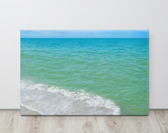 Beach canvas, prints Sea landscape, Nautical photo, Coastal canvas print, Sea wave canvas, large wall art Beach, wall decor