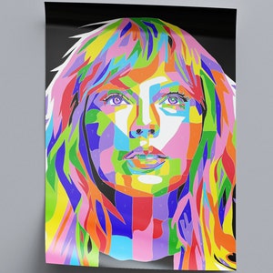 Printable Paint by Numbers Taylor S Colour by Numbers Hand Drawn -  Ideal for birthdays or sip & paints etc - use your own paints etc.