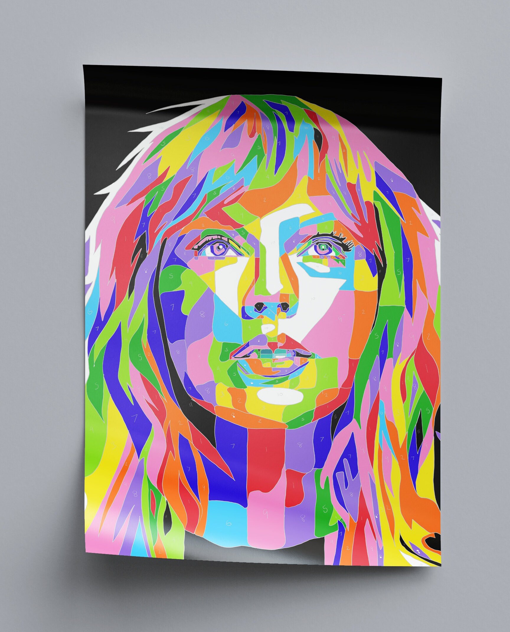 Taylor Swift Paint by Numbers colour by Numbers Hand Drawn/handmade - Etsy