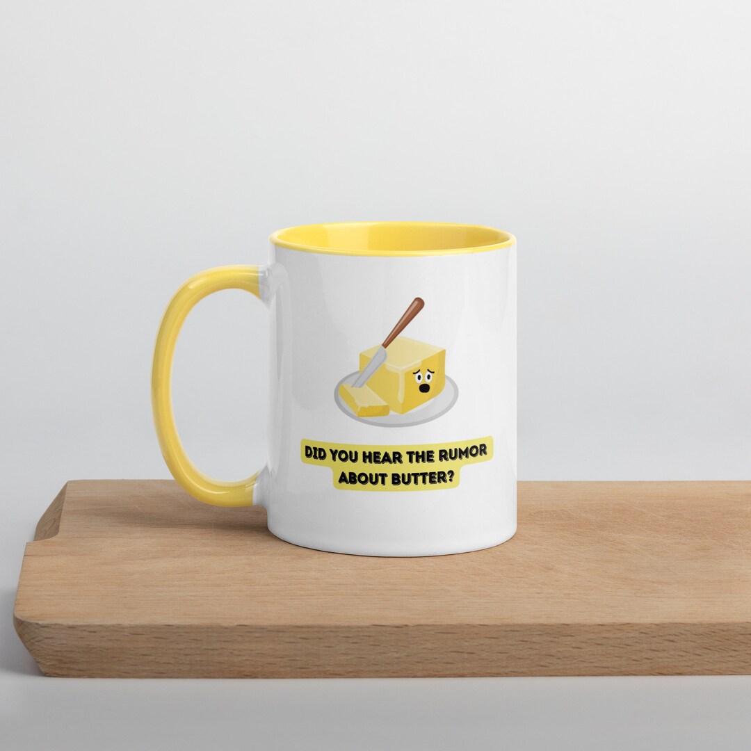 Butter Dad Joke Mug With Yellow Color Inside Etsy