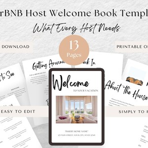 AirBNB Welcome Template/House Host Manual/Vacation Rental Template Fully Editable. Welcome Book Template - Impress Your Guests Instantly!