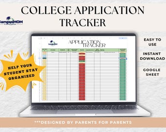 College Application Tracker Google Sheet for Parents (Digital Download)