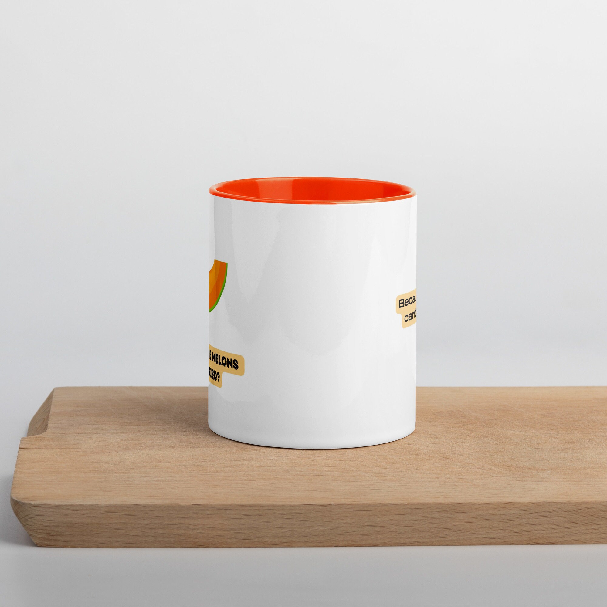 Melon Dad Joke Mug With Orange Color Inside Etsy