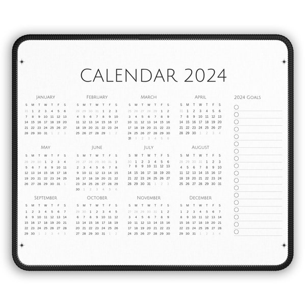2025 Calendar Mouse Pad Etsy