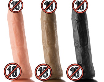 12 Inch Dildo inc Balls and Suction Cup Base Huge Realistic and Veined Zeus