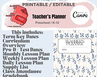 Agenda ultime pour les enseignants - K-12 / Préscolaire / Enseignants ESL /