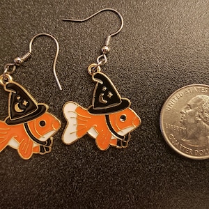 Wizard Fish earrings or Key charm