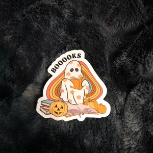 Book Ghost Waterproof Sticker, Halloween Sticker, Bookish Gift, Book Accessories,  Bookworm Gift, Book Lover Gift, Kindle Sticker