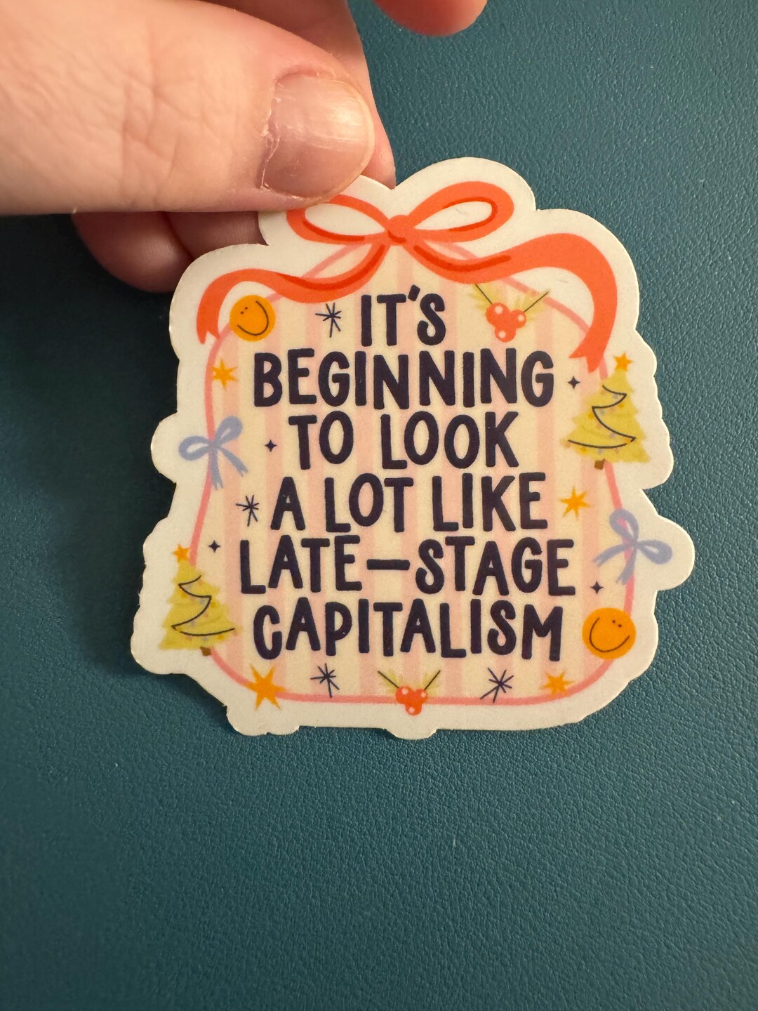 It's Beginning to Look a Lot Like Late Stage Capitalism Vinyl Sticker ...