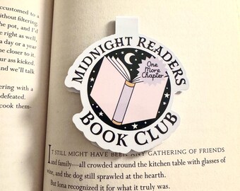 Marcapáginas magnético del club de lectura Midnight Readers, marcapáginas para amantes de los libros, regalo para amantes de la lectura, regalo literario hecho a mano, amante de la biblioteca