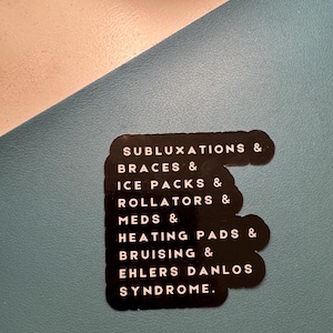 Chronic Illness Sticker, Invisible Illness Sticker, Ehlers Danlos Syndrome Sticker,Rare Disease, Medical Zebra, End Ableism, Disability