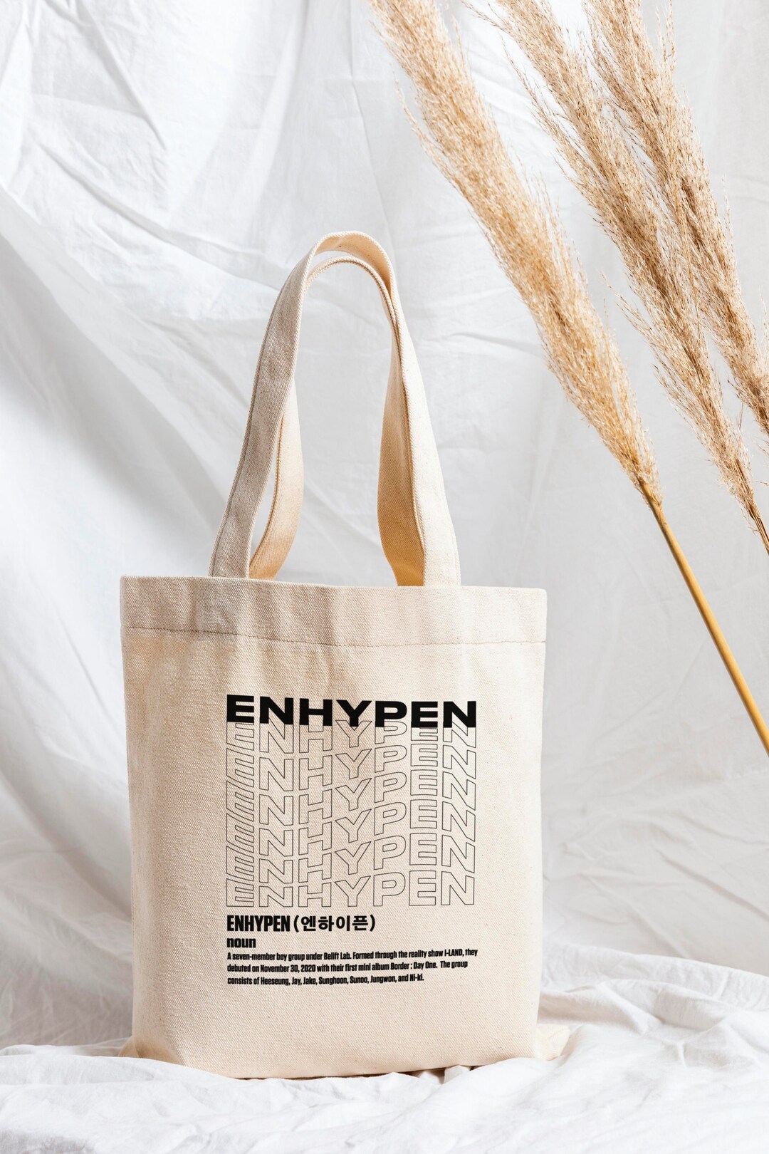 Enhypen Tote Bag Kpop Tote Bag Canvas Tote Bag Etsy.de