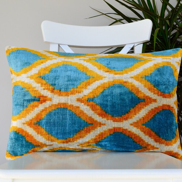 Orange Ikat Etsy
