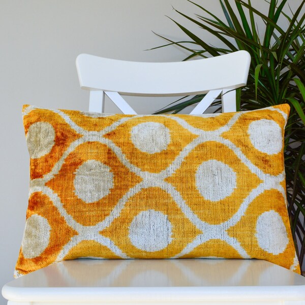 Orange Lumbar Pillow Etsy
