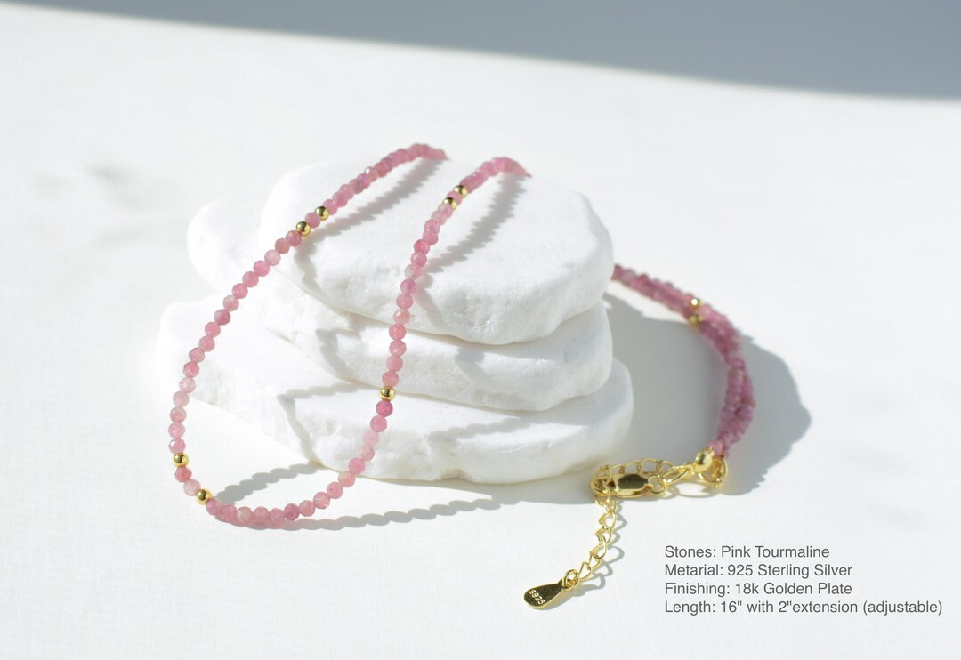 Pink Beaded Choker