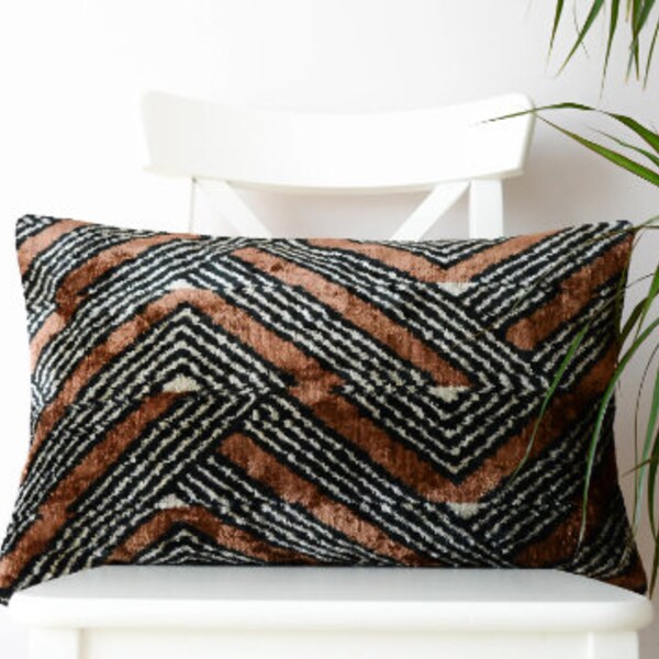 Brown Velvet Pillow Etsy